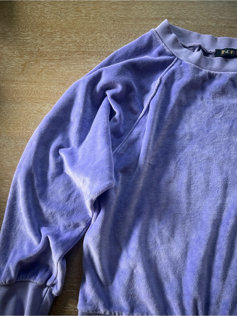 Suzie Kondi Lavender Velour Sweatshirt - Picture 3 of 6